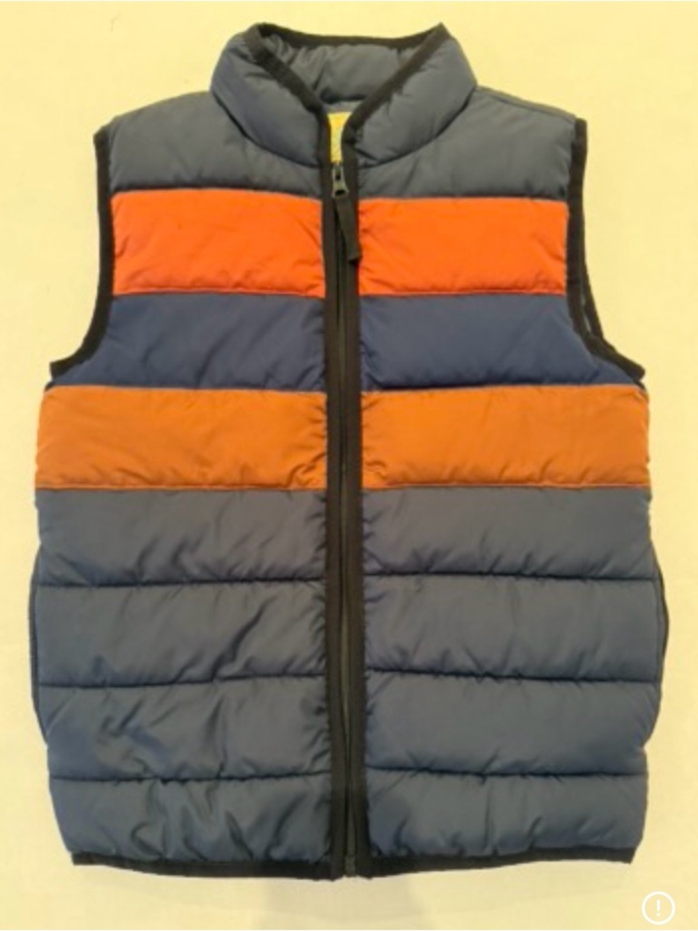 ThereAbouts Colorblock Youths 10-12 Puffer Vest in Navy, Brown and Orange
